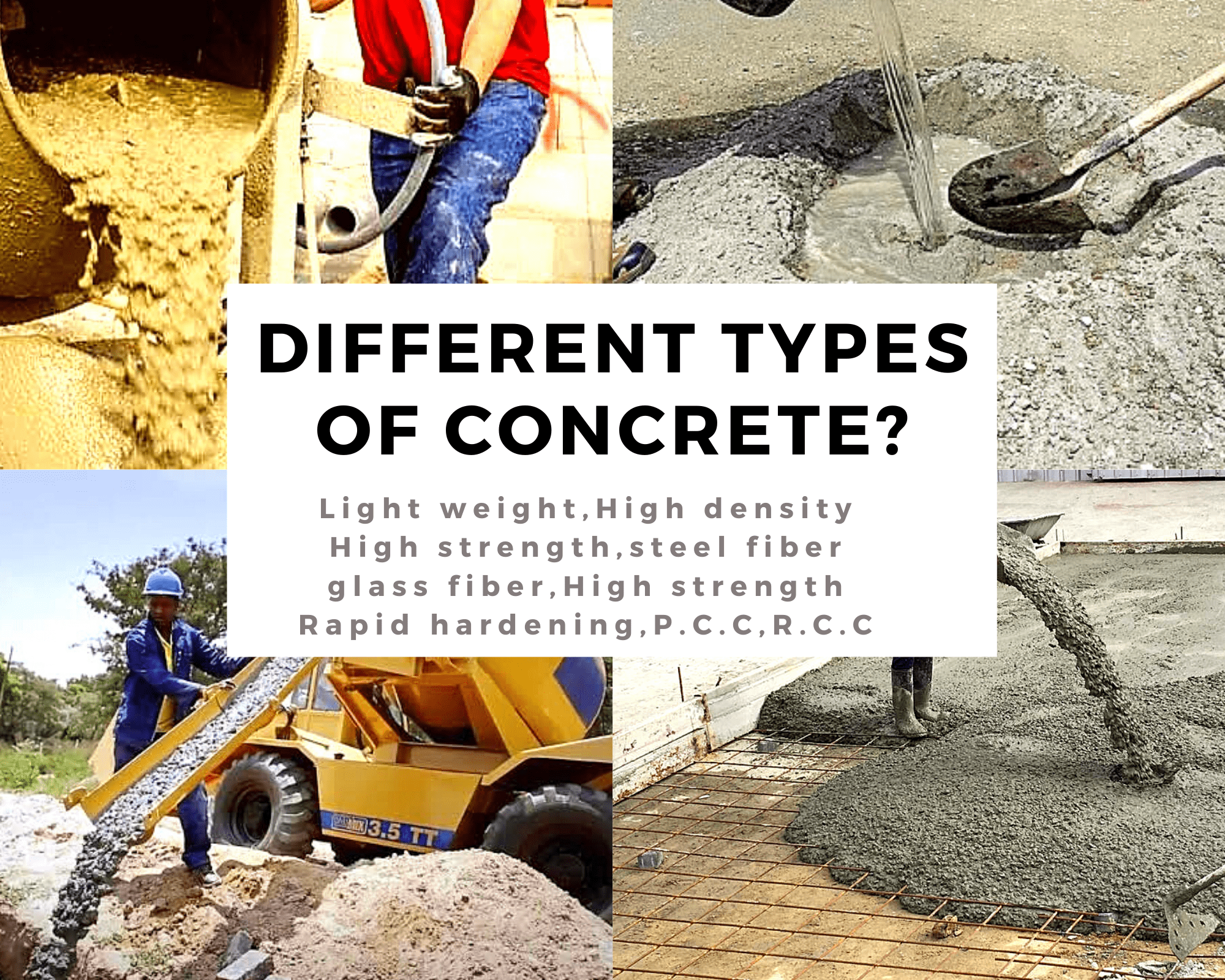 different types of concrete