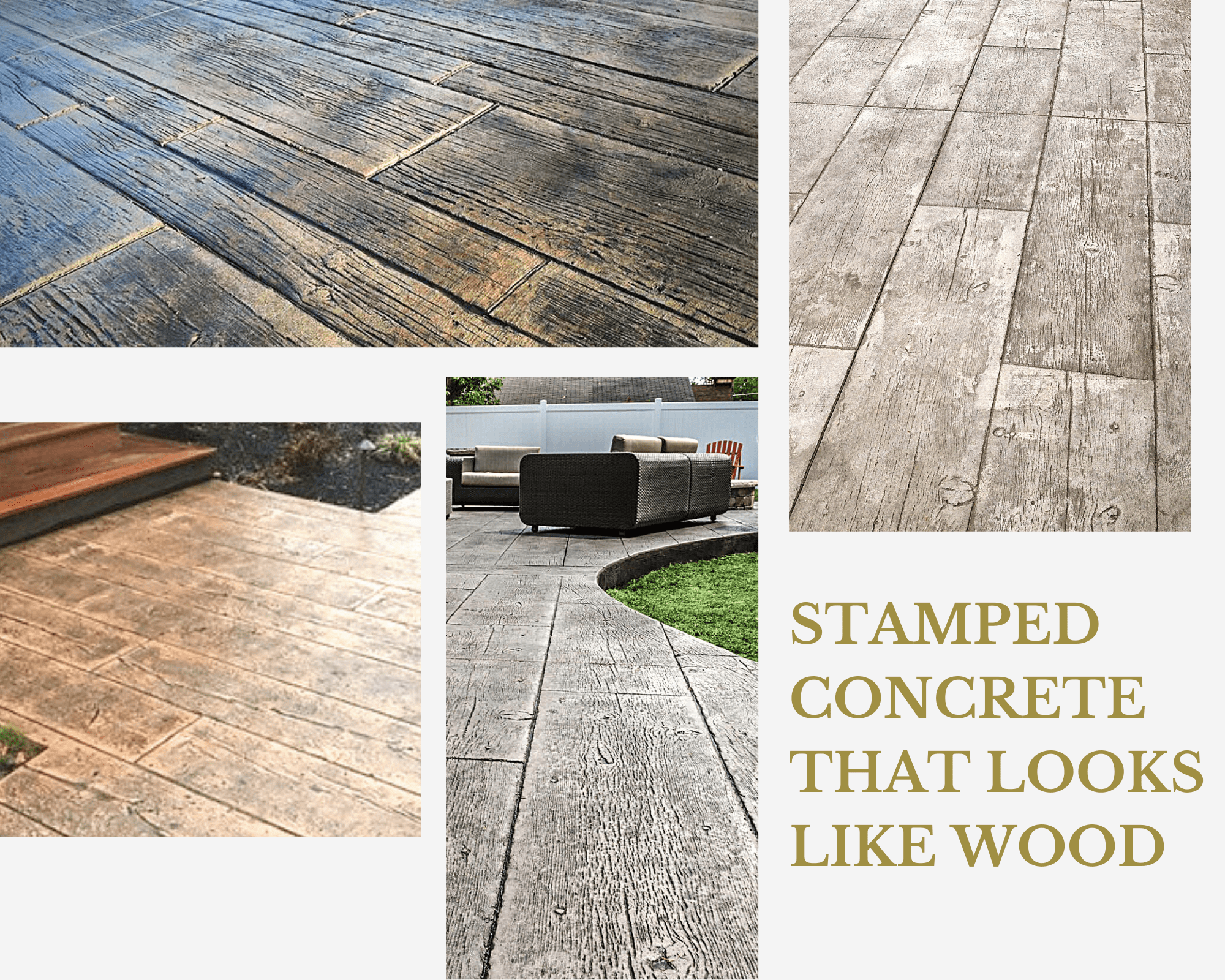 Wood stamped concrete: Concrete that looks like wood