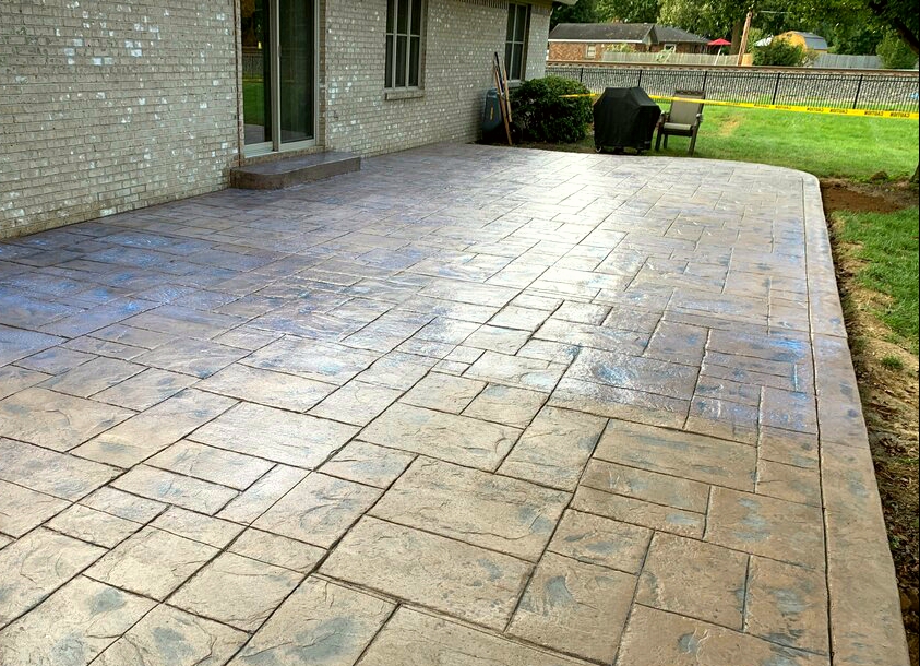 Stamped concrete colors and designs