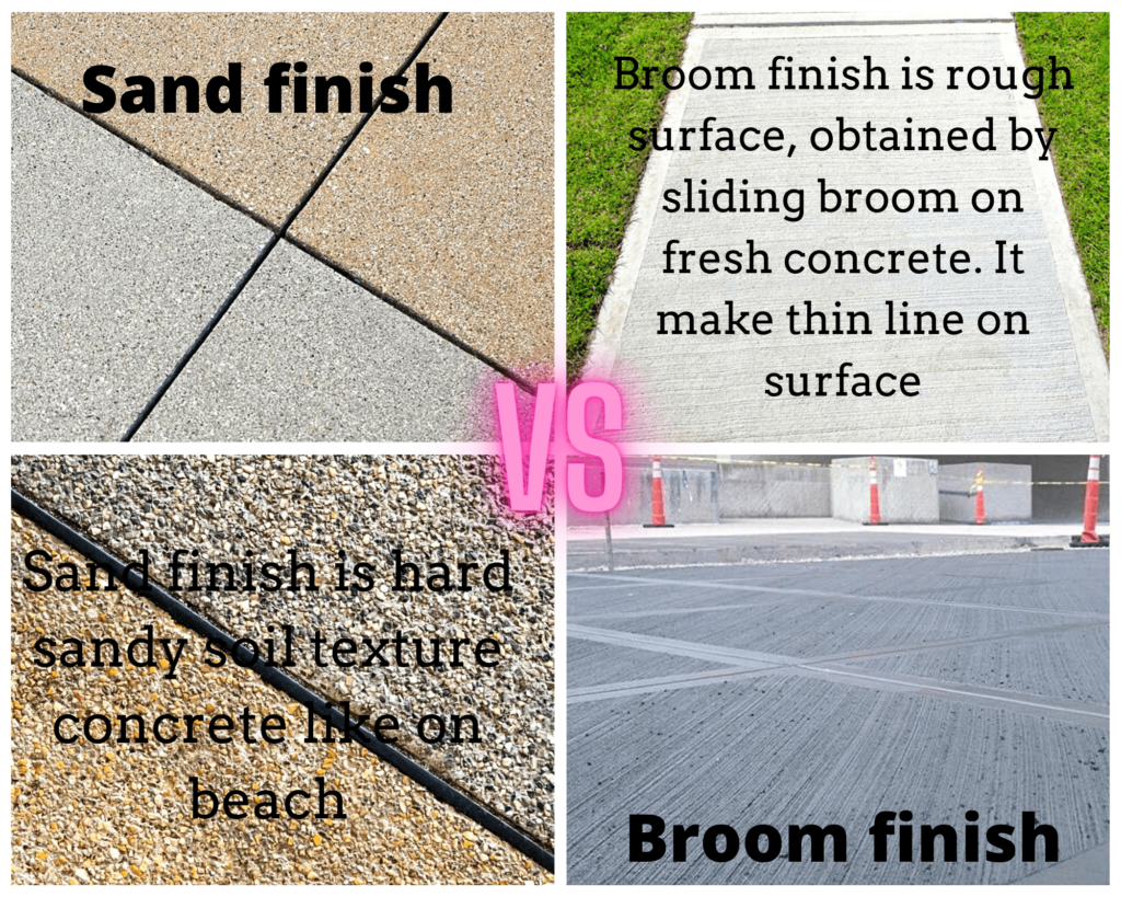 sand finish vs broom finish