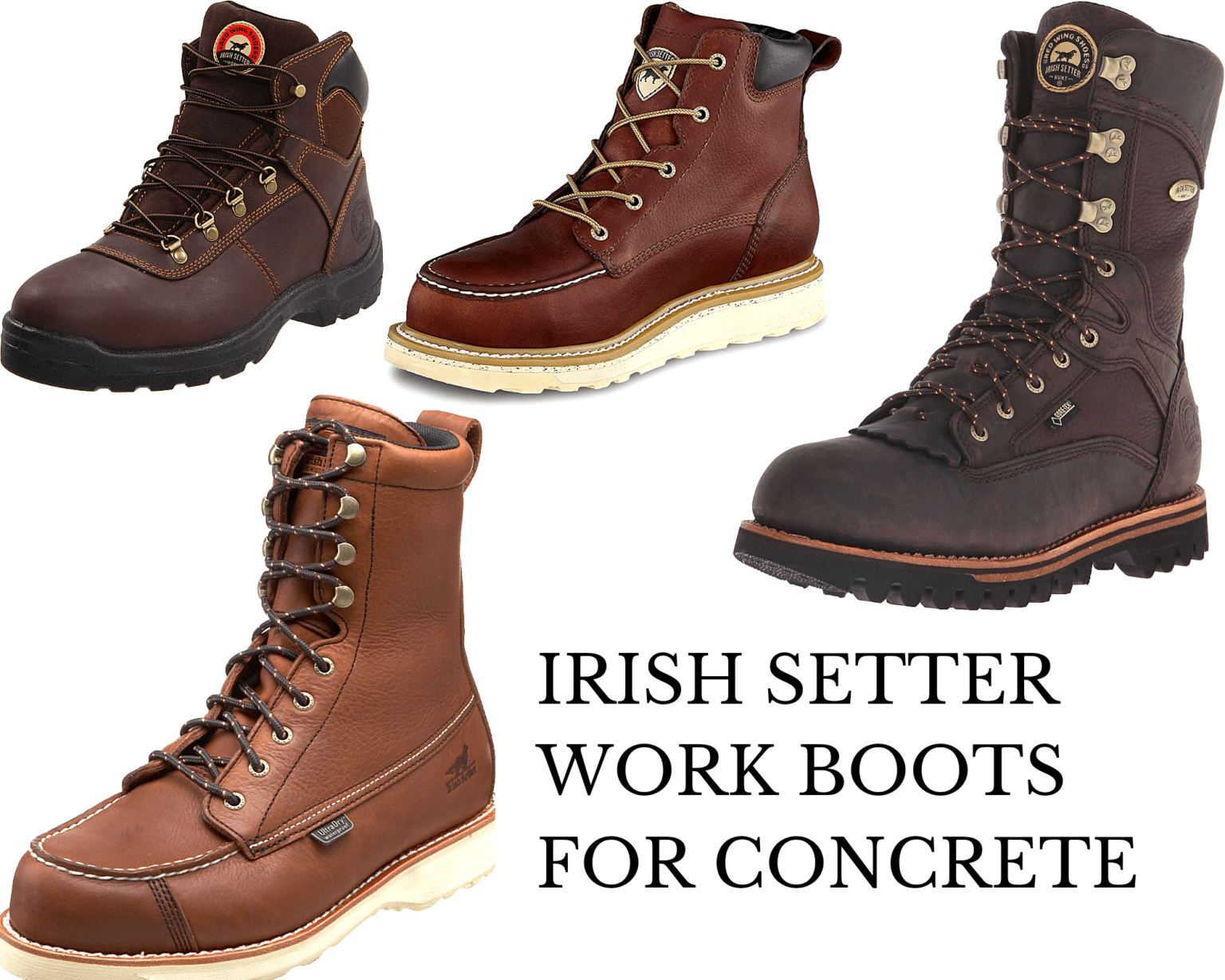 Best work boots for concrete Thorogood Caterpillar Red wing.