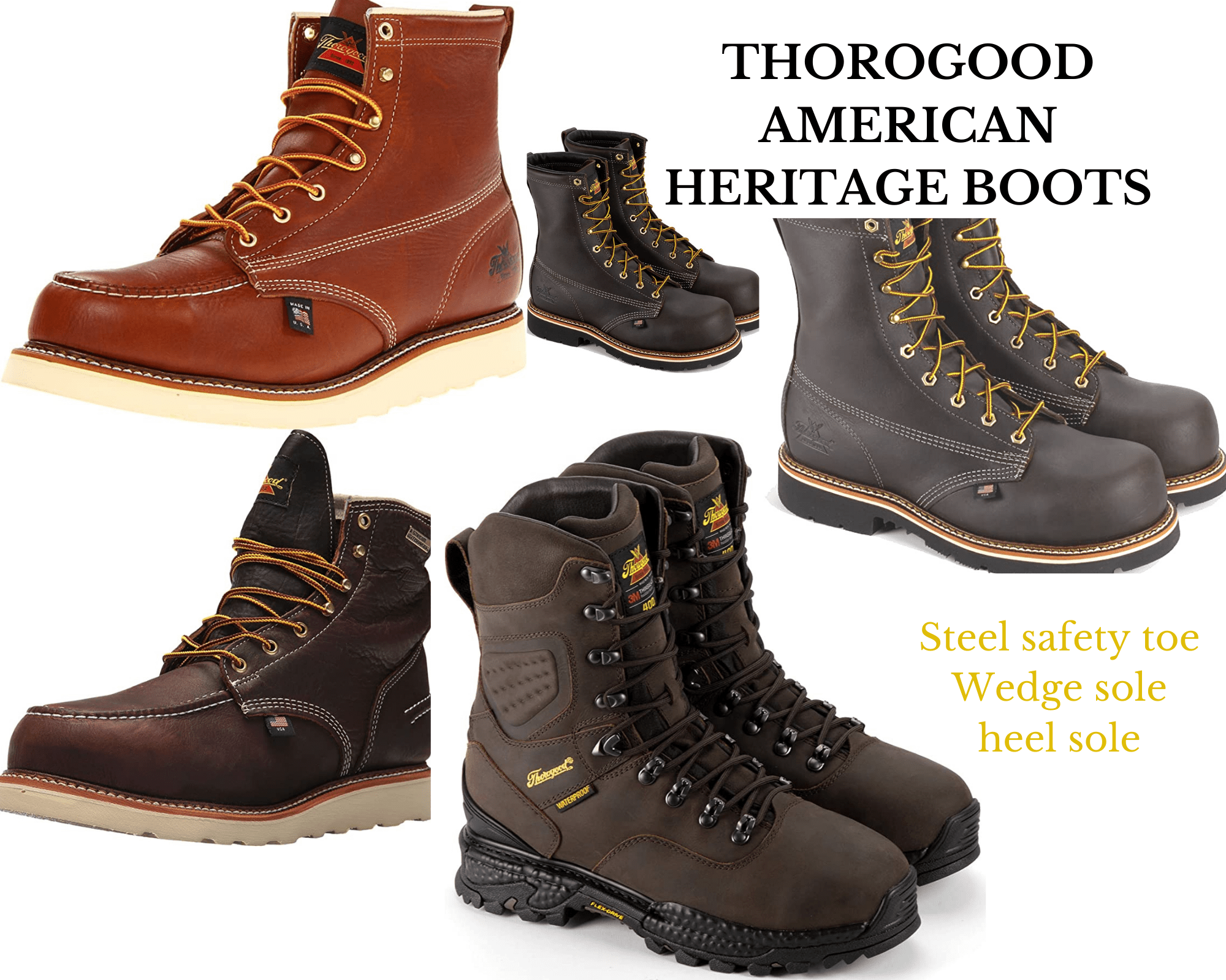 Best work boots for concrete - Thorogood - Caterpillar - Red wing.